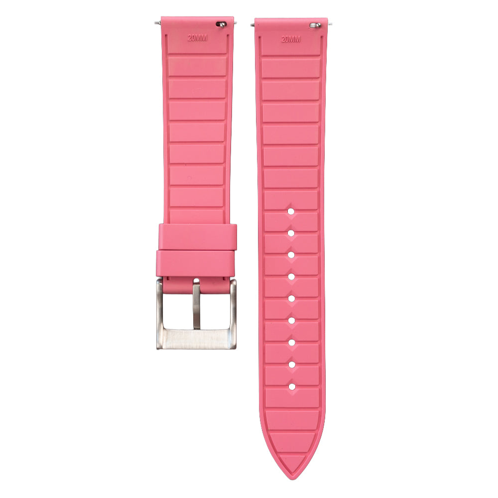 Pasek SLIM RUBBER FKM - różowy