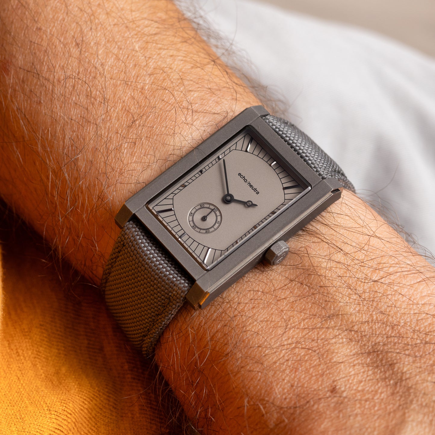 Sportowy pasek DOUBLE NYLON - szary