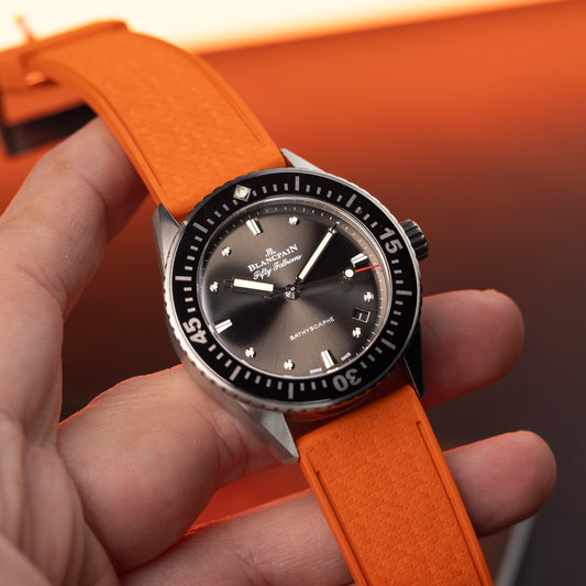 Pasek SLIM RUBBER - pomarańczowy