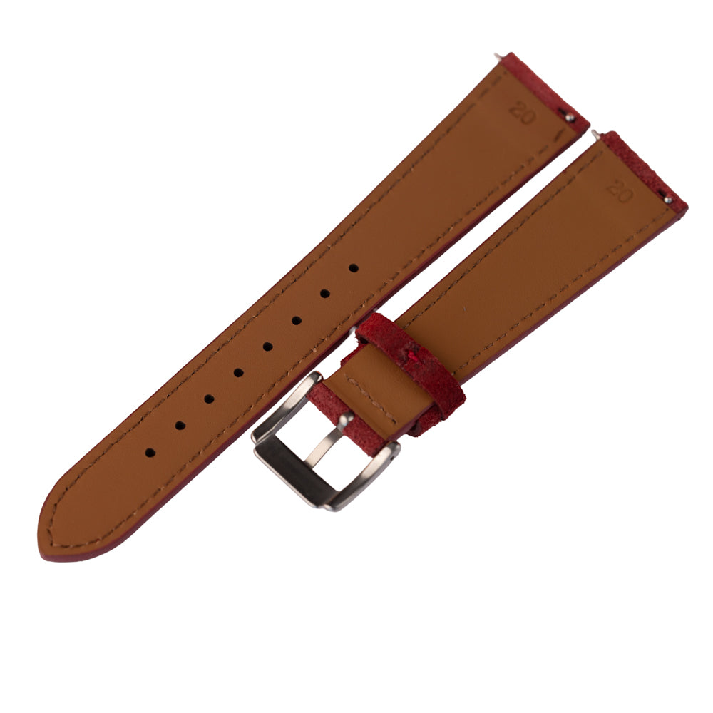 Pasek zamszowy - bordowy