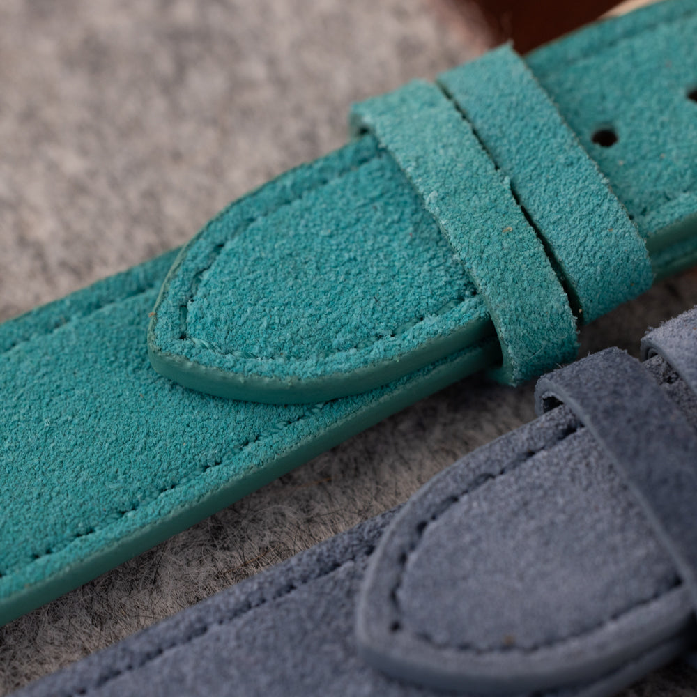 Pasek zamszowy - turkusowy