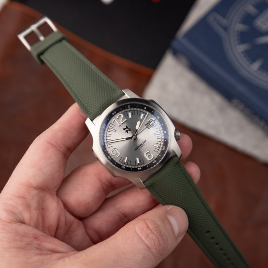 Guma FKM ze wzorem SAILCLOTH - zielony