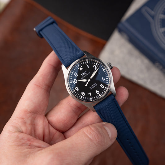 Guma FKM ze wzorem SAILCLOTH - granatowy