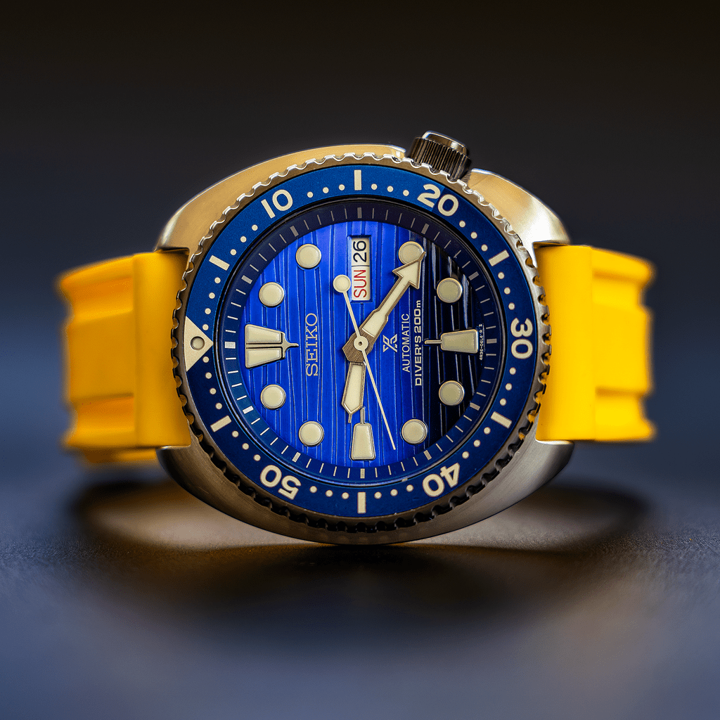 22mm Yellow Rubber Strap - Tempomat Madrid