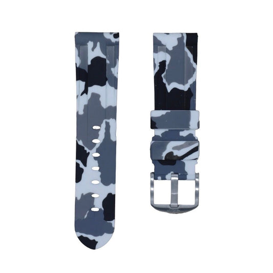 22mm White Camo Rubber Strap - Tempomat Madrid