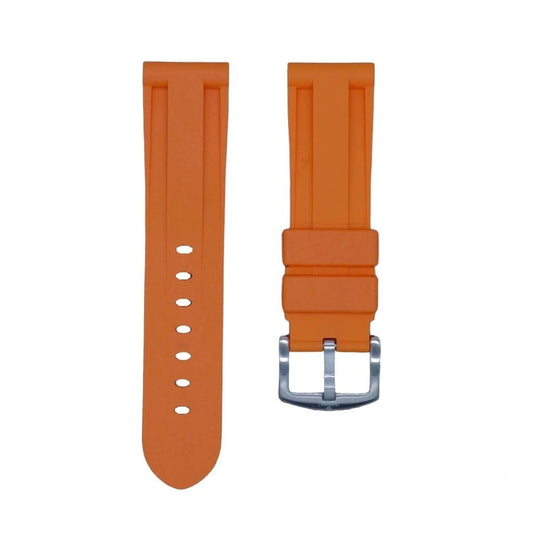24mm Orange Rubber Strap - Tempomat Madrid