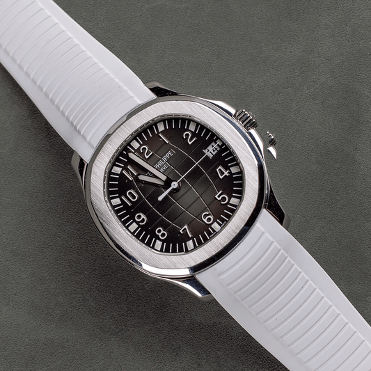 FKM Vulcanized White Rubber Strap for Patek Aquanaut - Tempomat Madrid