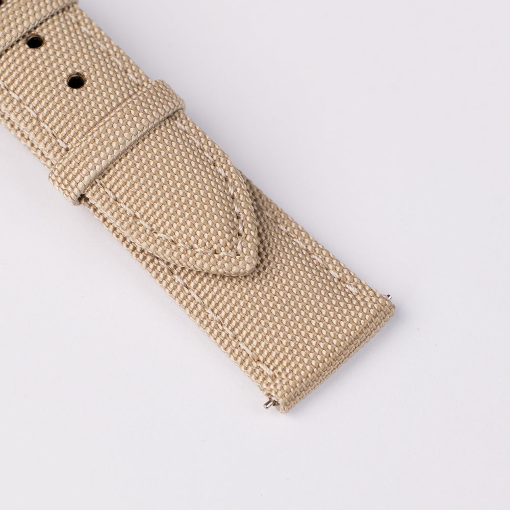Sportowy pasek DOUBLE NYLON - beżowy