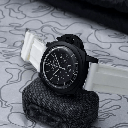 24mm White Rubber Strap - Tempomat Madrid