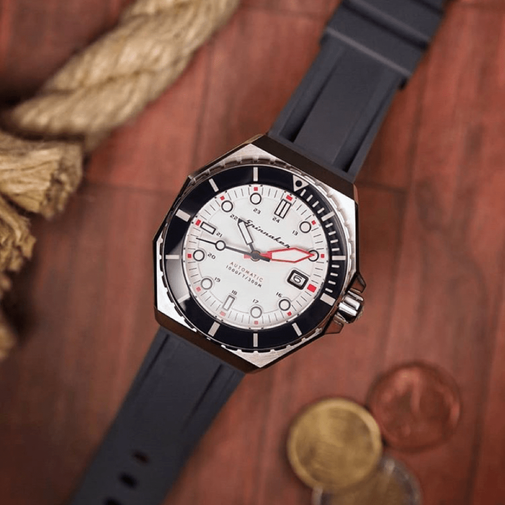 24mm Black Rubber Strap - Tempomat Madrid