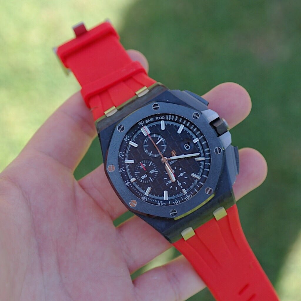 Red Rubber strap for AP 44mm - Tempomat Madrid
