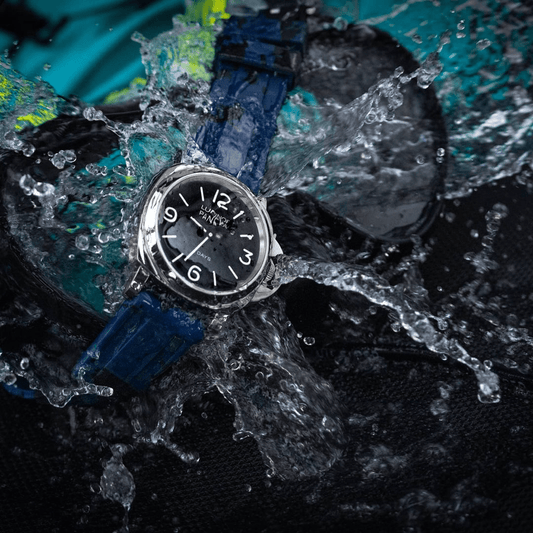 24mm Blue Digital Camo Rubber Strap - Tempomat Madrid