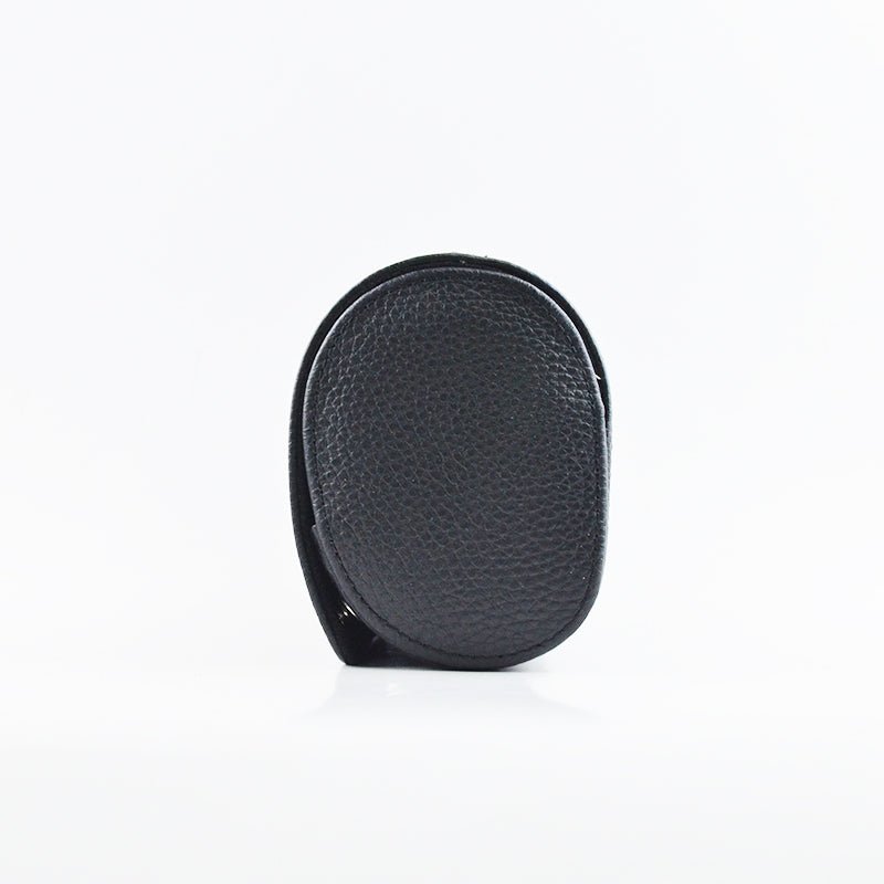 Full Black Natural Leather Watch Roll - Tempomat Madrid