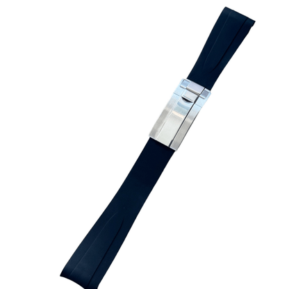 FKM Vulcanized Black Rubber strap for Rolex Deployant buckle - Tempomat Madrid