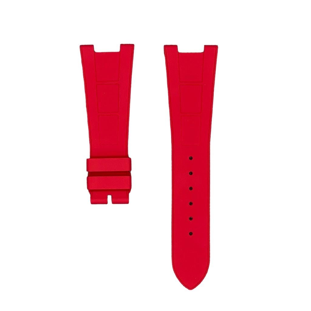 FKM Vulcanized Flashy Red Rubber Strap for Patek Nautilus - Tempomat Madrid