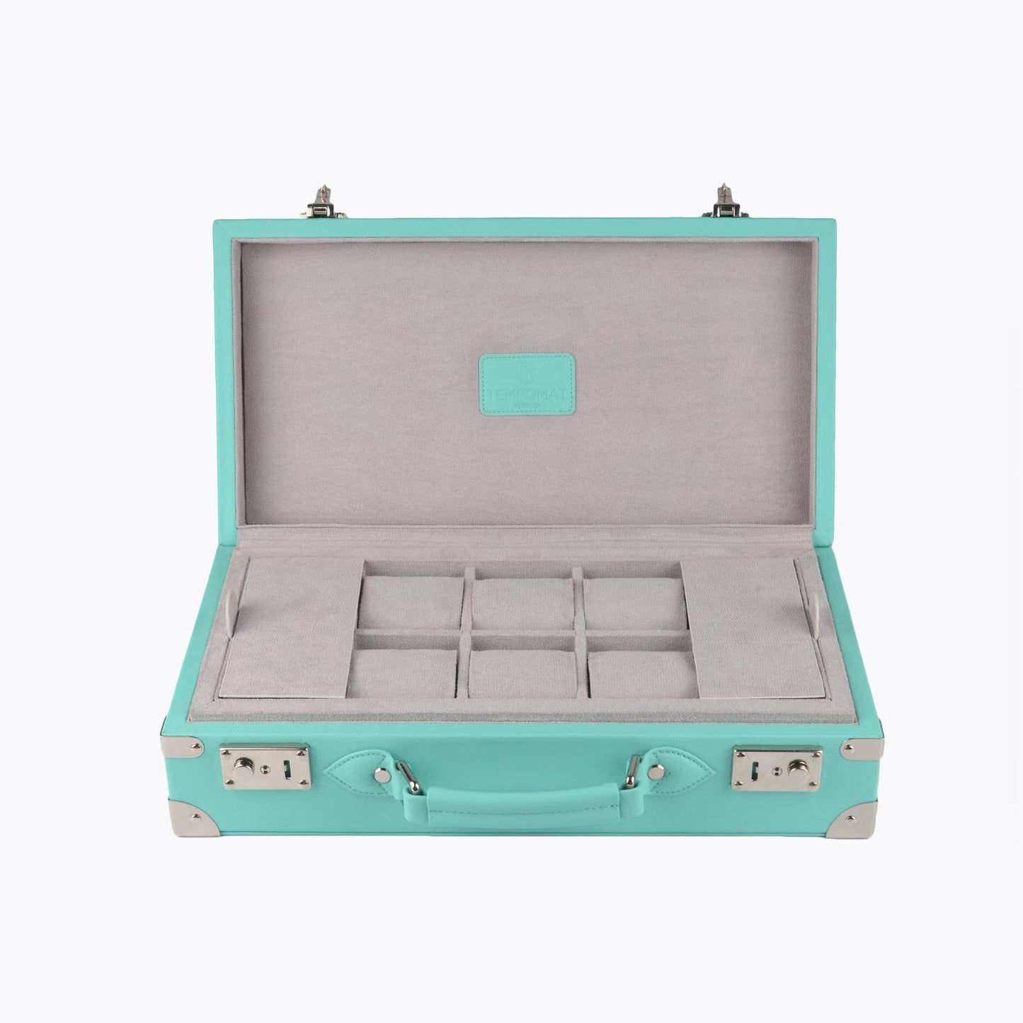 Sky Blue Saffiano Leather Collector Box - Tempomat Madrid