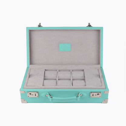 Sky Blue Saffiano Leather Collector Box - Tempomat Madrid