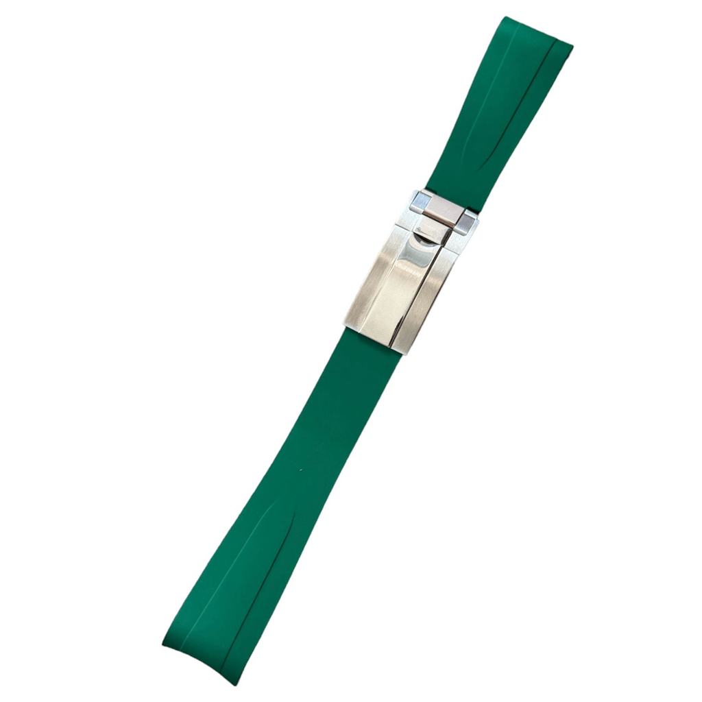 FKM Vulcanized Green Rubber strap for Rolex Deployant buckle - Tempomat Madrid