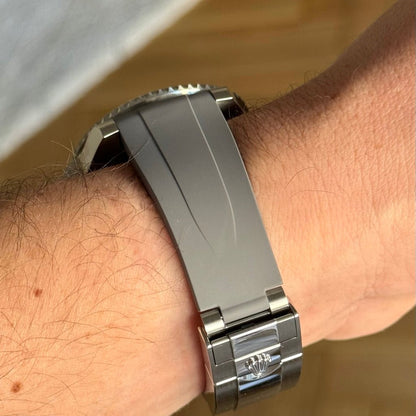 FKM Vulcanized Grey Rubber strap for Rolex Deployant buckle - Tempomat Madrid