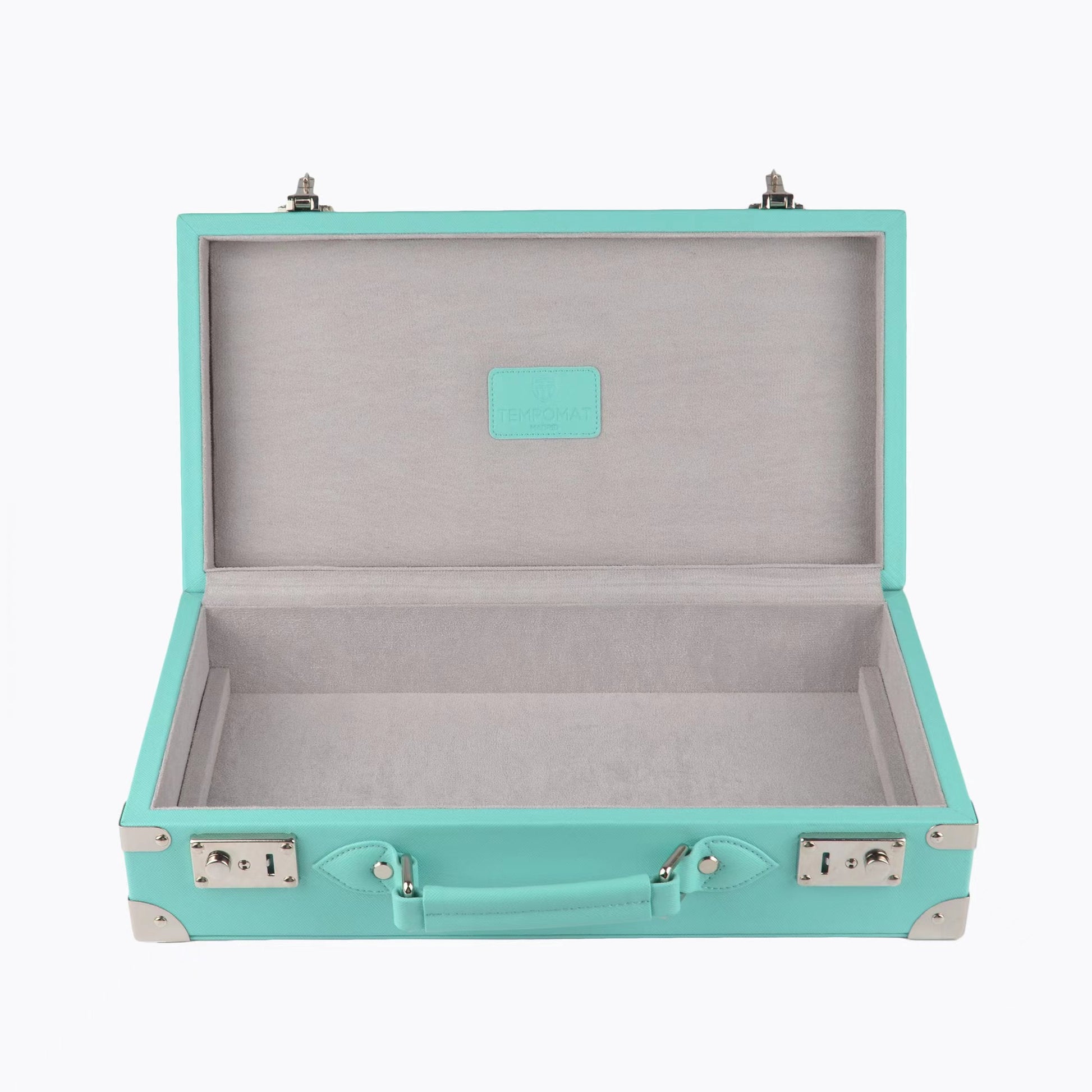Sky Blue Saffiano Leather Collector Box - Tempomat Madrid