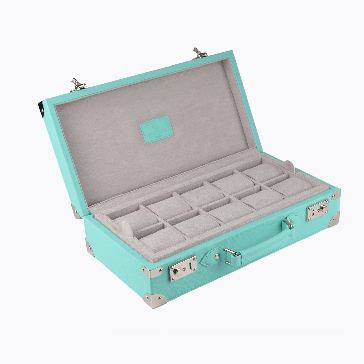 Sky Blue Saffiano Leather Collector Box - Tempomat Madrid
