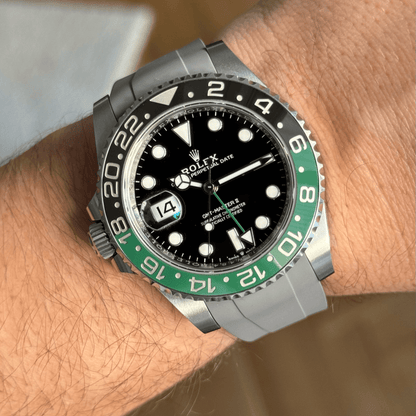 FKM Vulcanized Grey Rubber strap for Rolex Deployant buckle - Tempomat Madrid