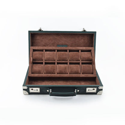 Green Saffiano Leather Collector Box - Tempomat Madrid
