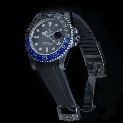 FKM Vulcanized Grey Rubber strap for Rolex Deployant buckle - Tempomat Madrid