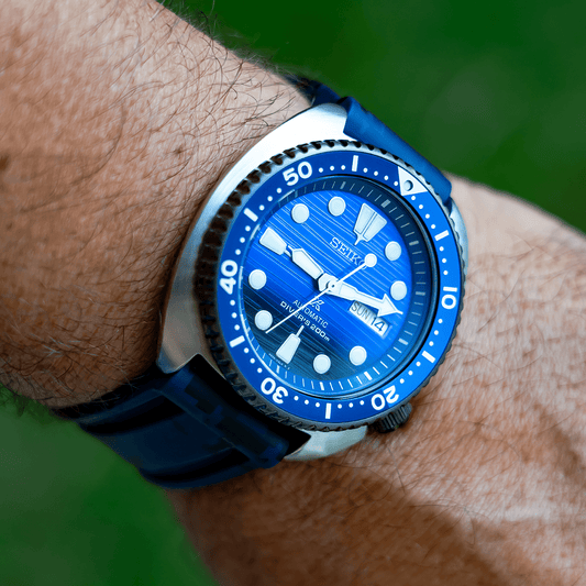 22mm Blue Digital Camo Rubber Strap - Tempomat Madrid