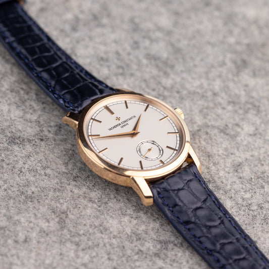 FLUCO BRIGHT - pasek ze skóry aligatora granatowy