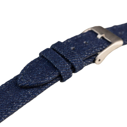 FLUCO JEANS - pasek z japońskiego denimu NIEBIESKI