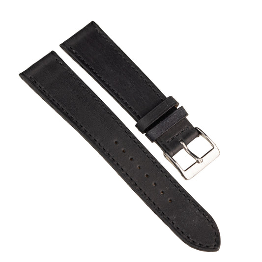 FLUCO BASTILLE - pasek ze skóry Barenia - CZARNY