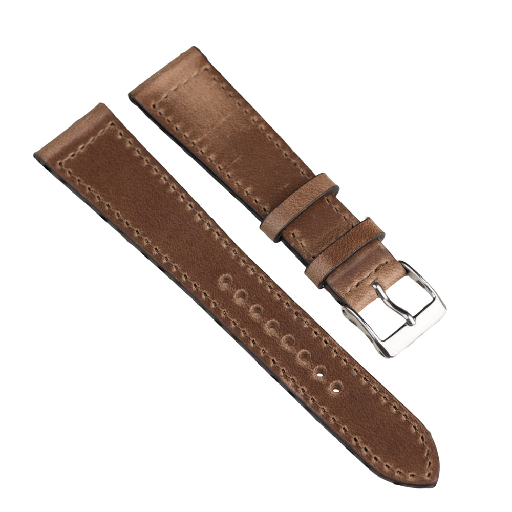 FLUCO CHROMEXCEL - pasek ze skóry Horween - BRĄZOWY