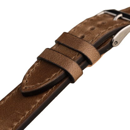FLUCO CHROMEXCEL - pasek ze skóry Horween - BRĄZOWY