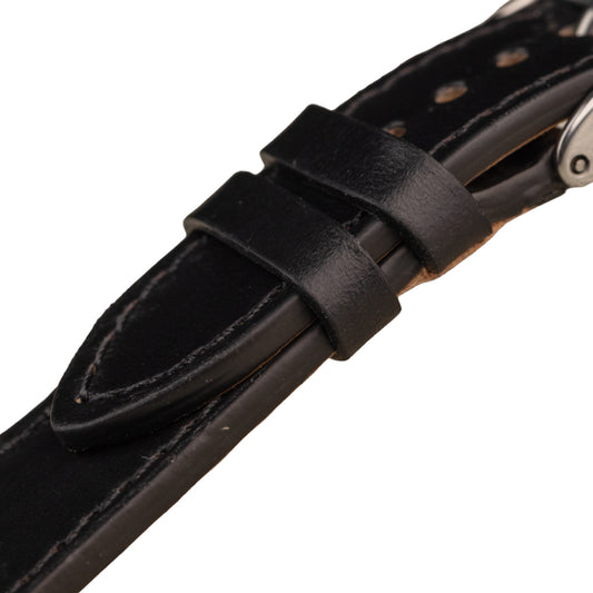 FLUCO CHROMEXCEL - pasek ze skóry Horween - CZARNY