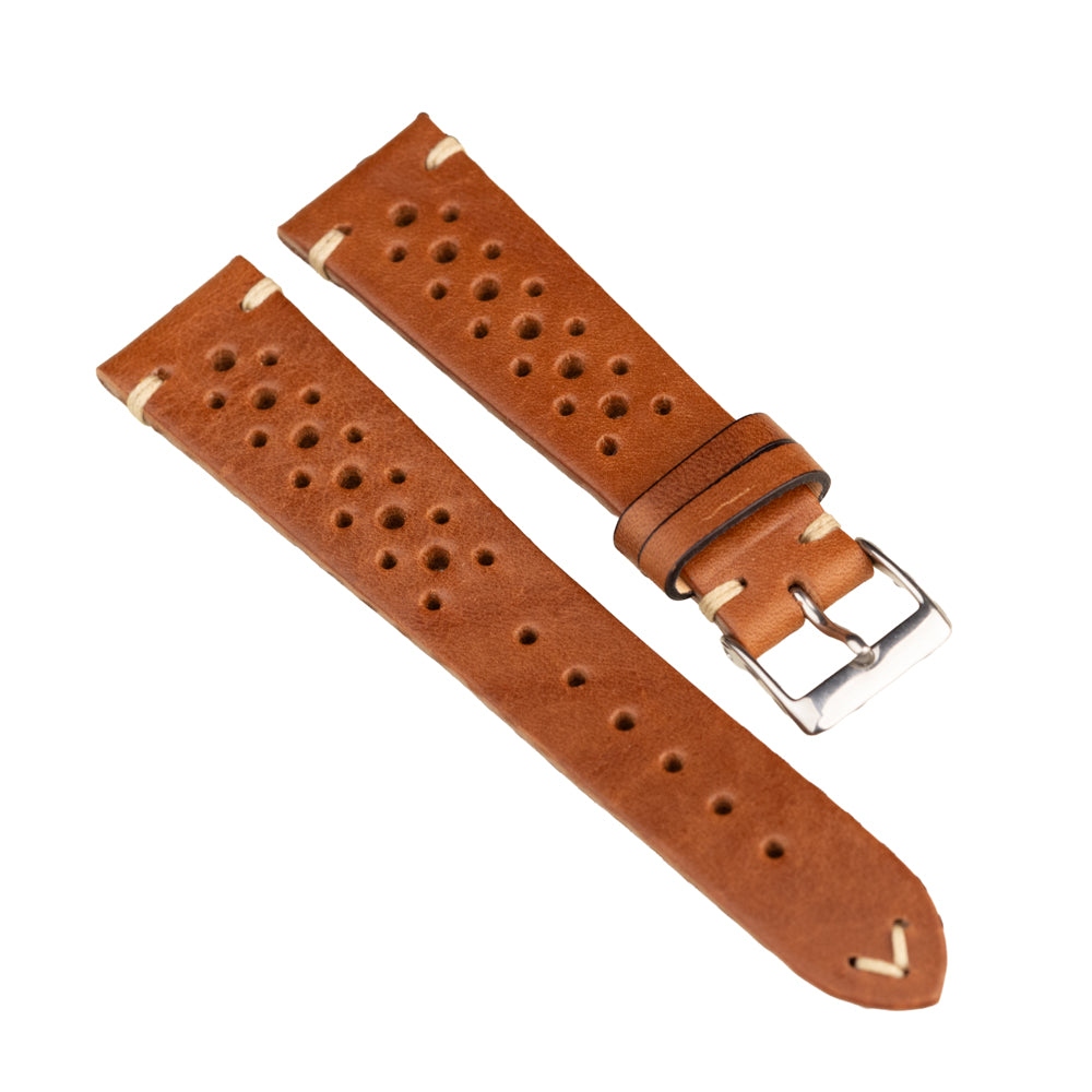 FLUCO RACING - pasek ze skóry bydlęcej - KONIAKOWY