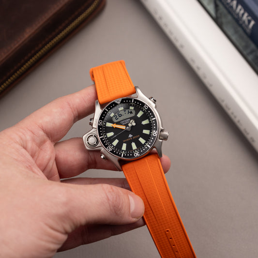 Heavy FKM Rubber - gruby pasek sportowy - pomarańczowy