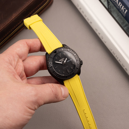 Heavy FKM Rubber - gruby pasek sportowy - żółty