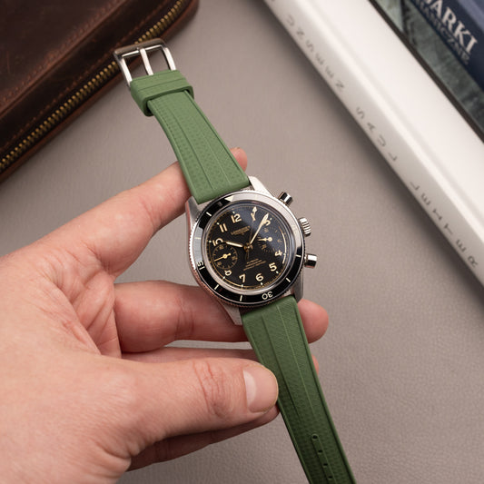 Heavy FKM Rubber - gruby pasek sportowy - zielony