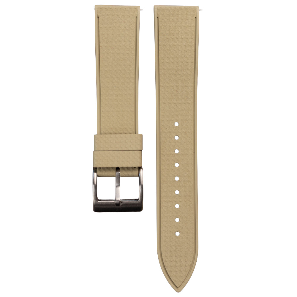 Pasek SLIM RUBBER FKM - beżowy