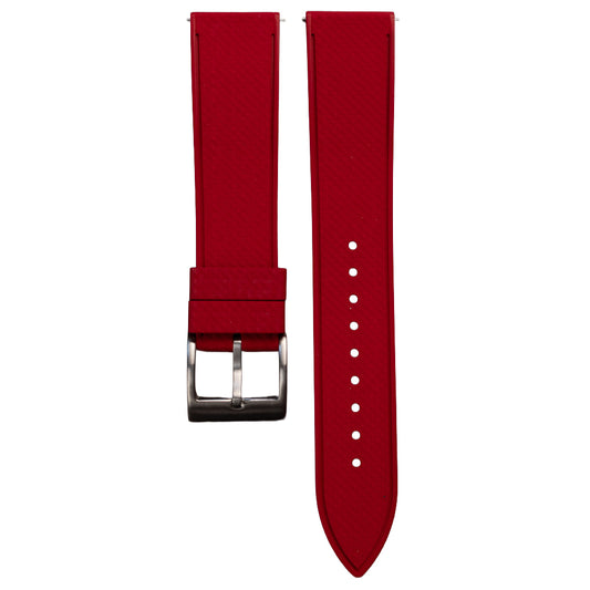 Pasek SLIM RUBBER FKM - czerwony
