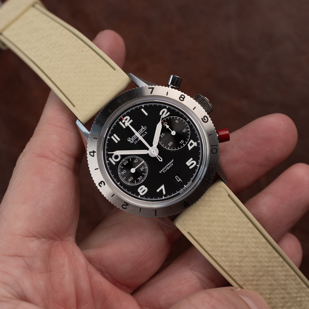 Pasek SLIM RUBBER FKM - beżowy