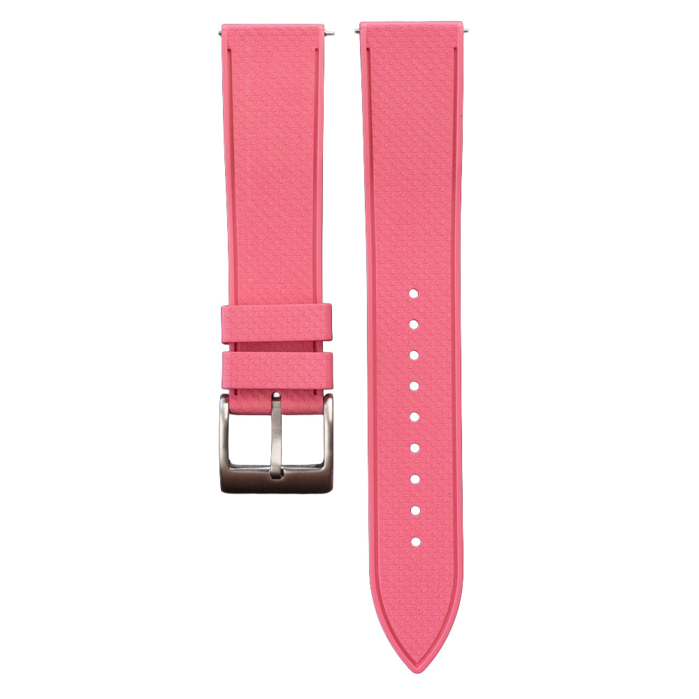 Pasek SLIM RUBBER FKM - różowy
