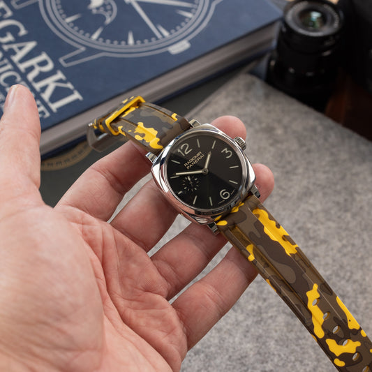 Pasek Camo w stylu Panerai - żółty