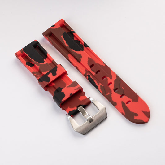 Pasek Camo w stylu Panerai - czerwony