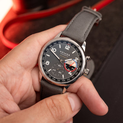 Sportowy pasek DOUBLE NYLON - szary