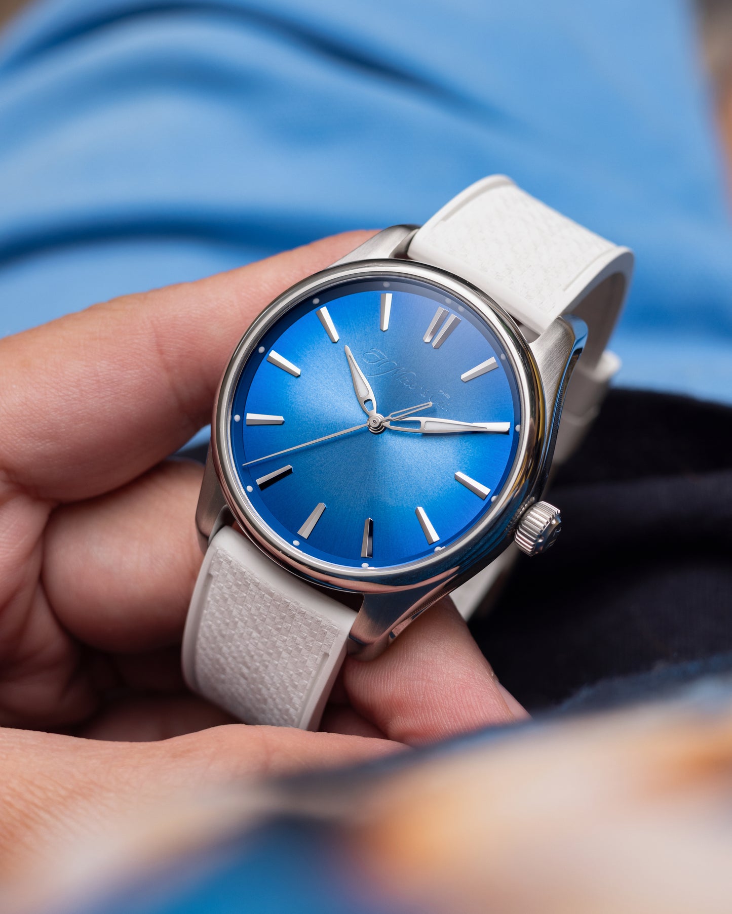 Pasek SLIM RUBBER - biały