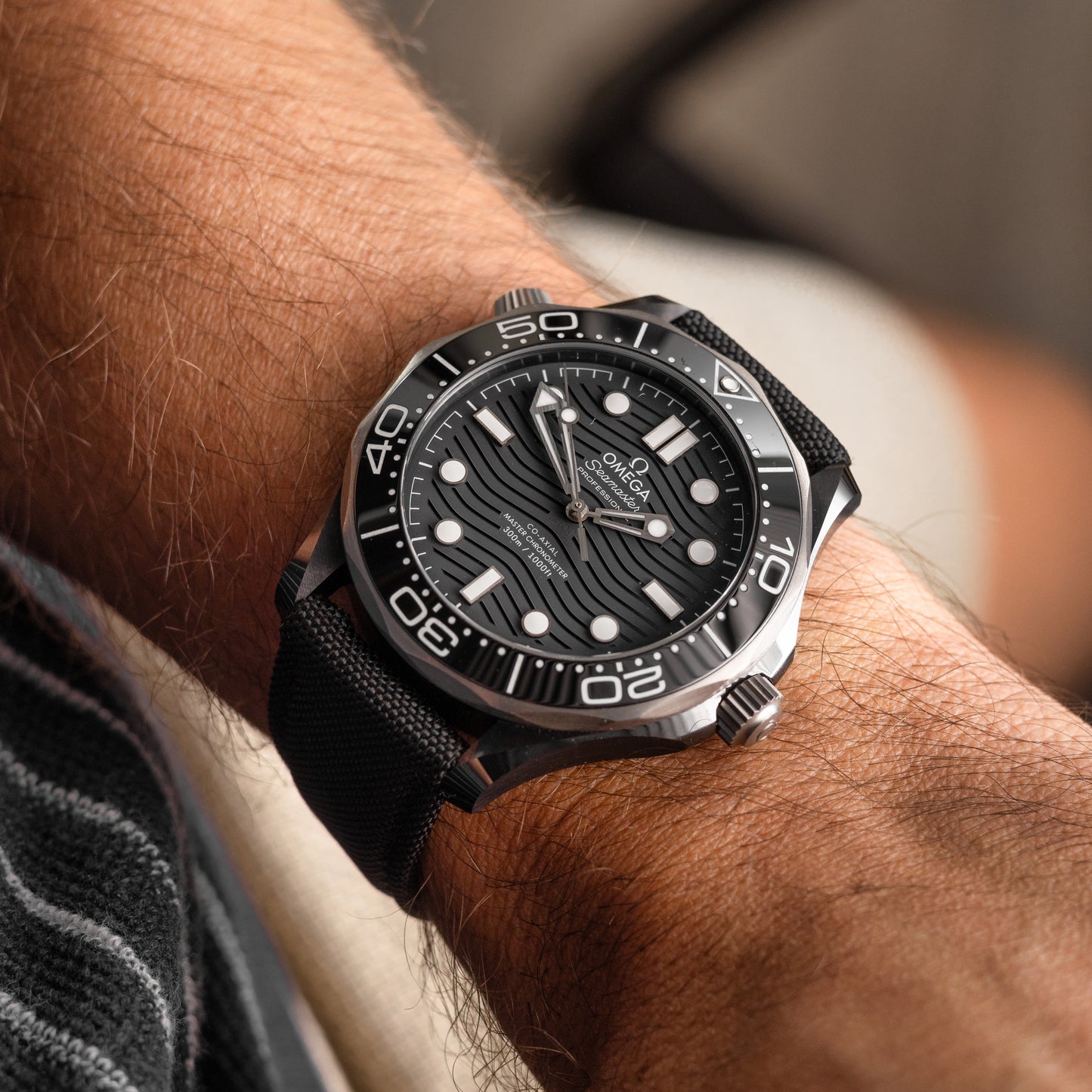 Sportowy pasek DOUBLE NYLON - czarny