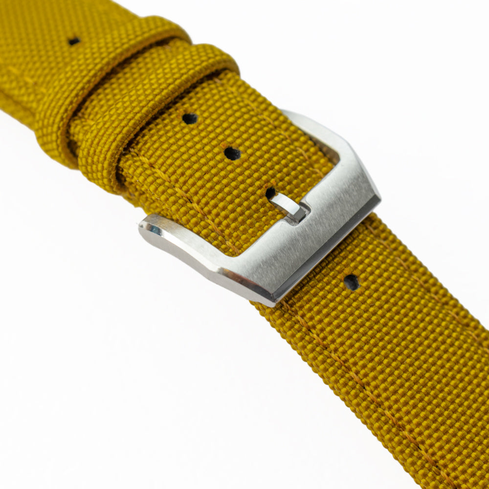 Sportowy pasek DOUBLE NYLON - musztardowy