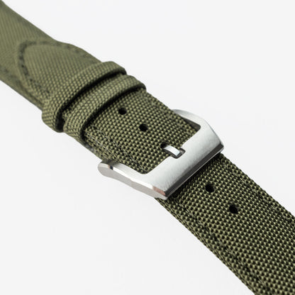 Sportowy pasek DOUBLE NYLON - oliwkowy